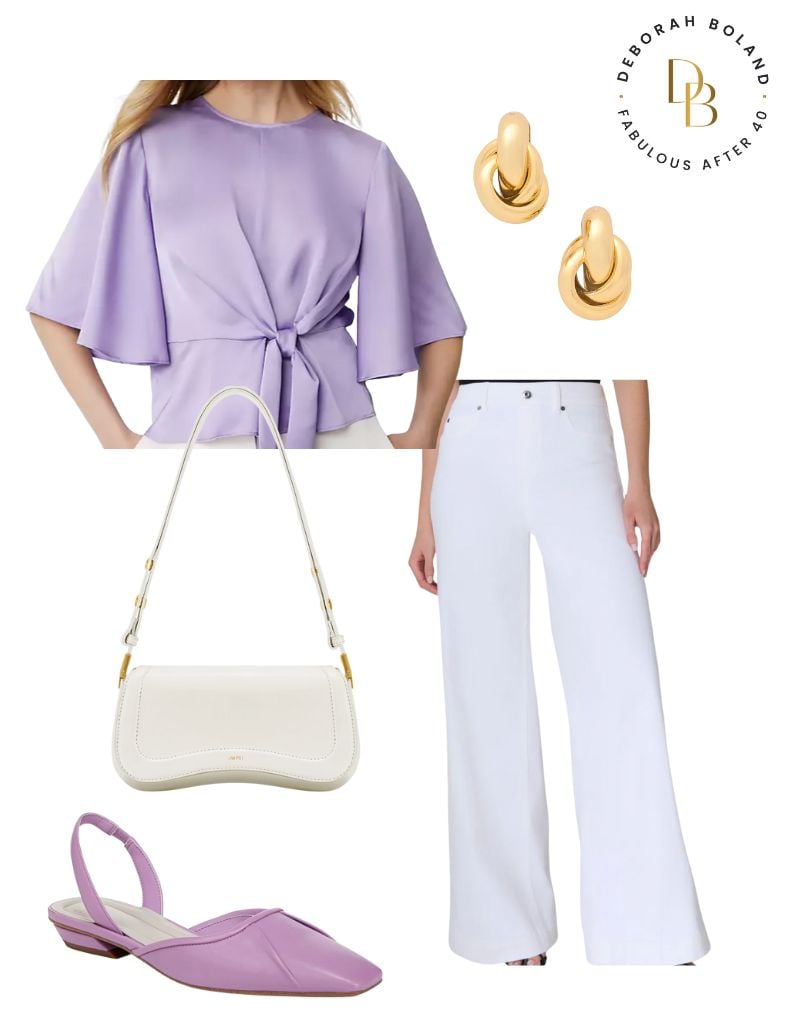 Wrap Blouse and Flare Jeans