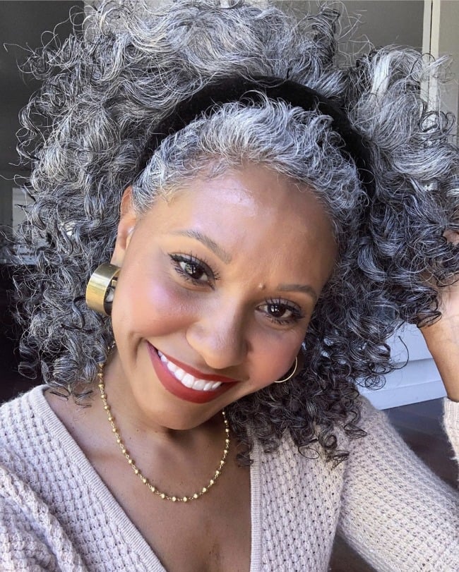 woman wearing black headband