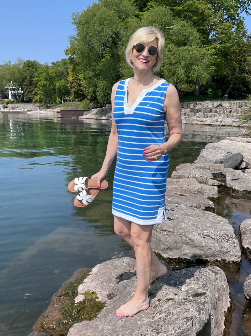 Bright blue Sheath sundress
