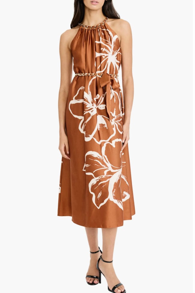 Burn't Sienna Halter Dress