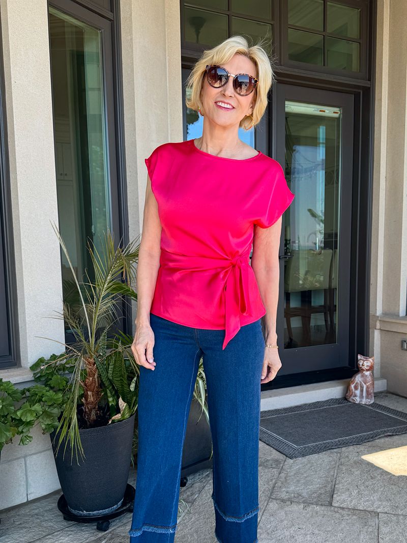 comfortable satin jersey top - city chic Lyssé look