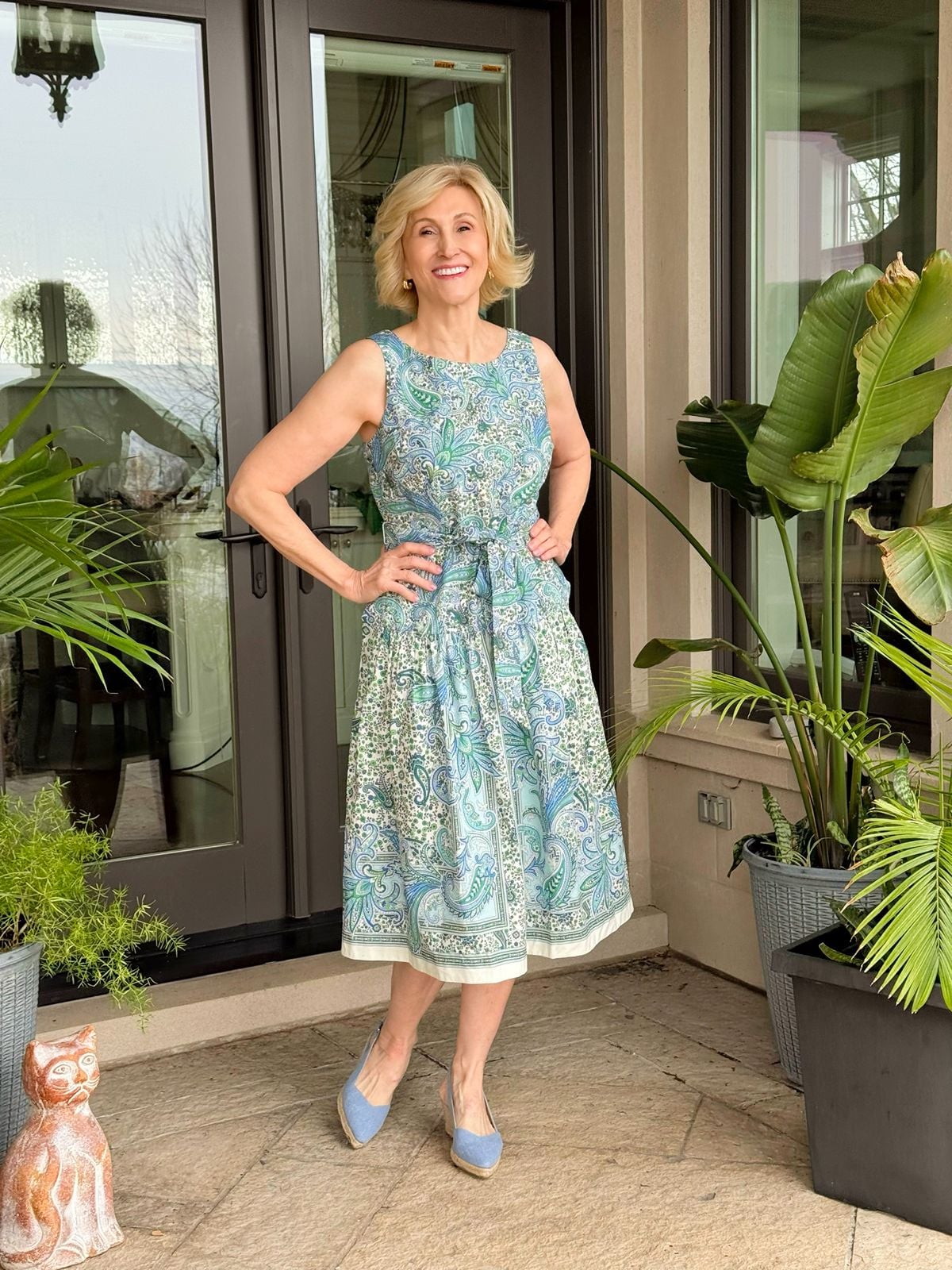 drop waist midi dress