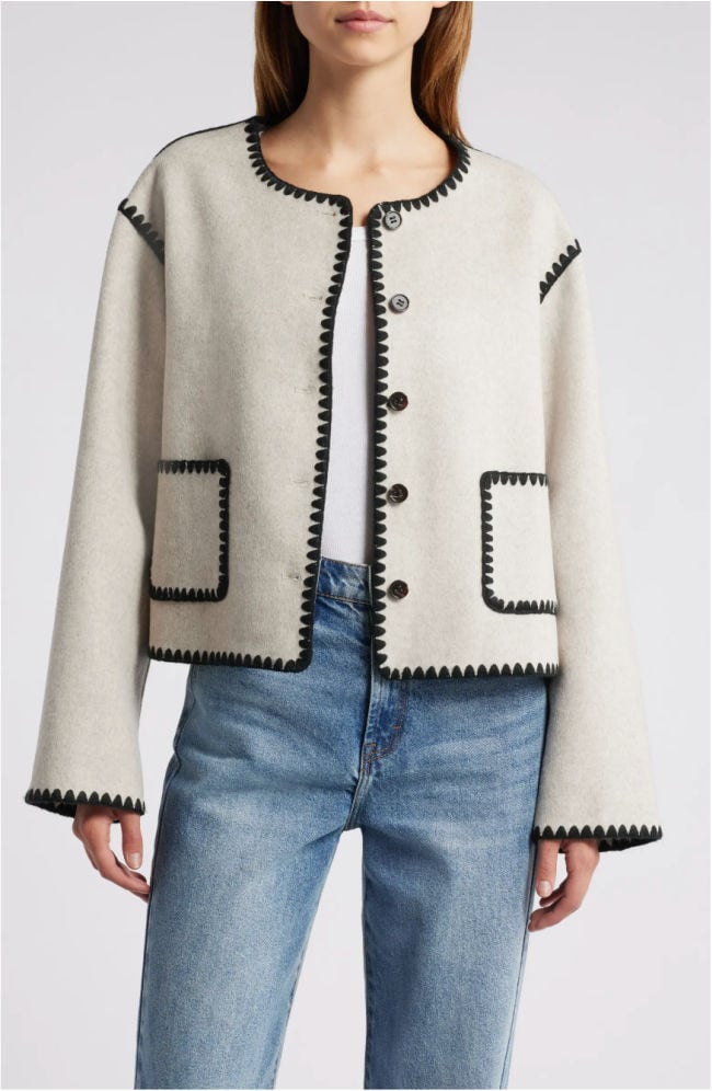 Embroidered wool jacket | Outfits to Wear to a Concert in Winter