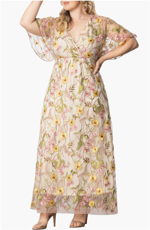 floral Plus Size Mother Of The Bride Dresses
