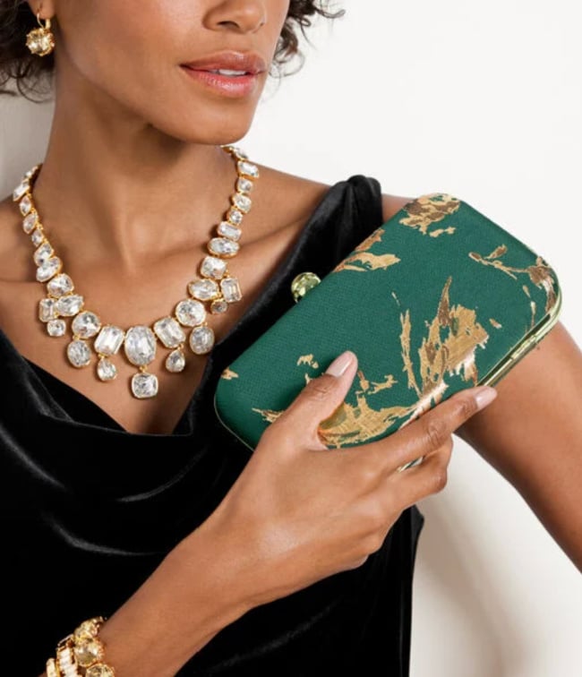 green evening clutch