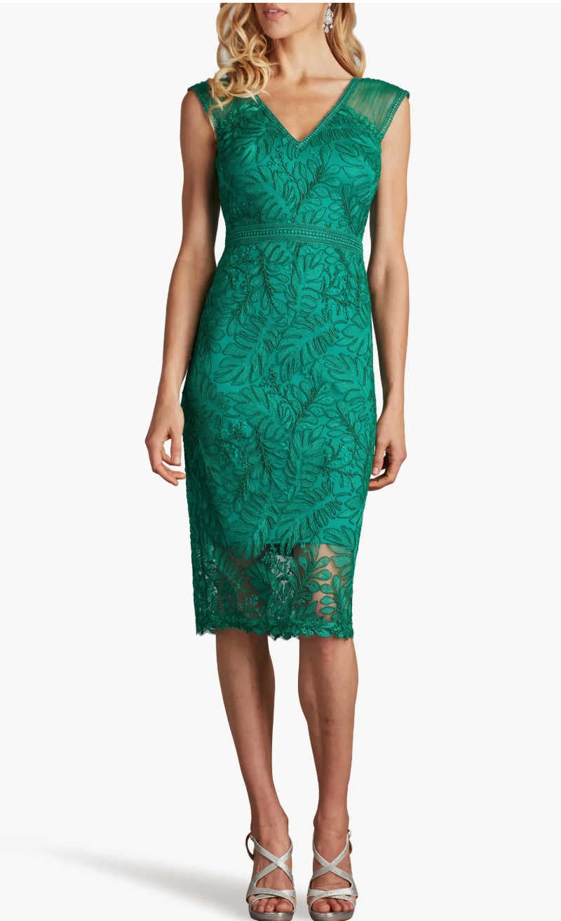 Green lace dress