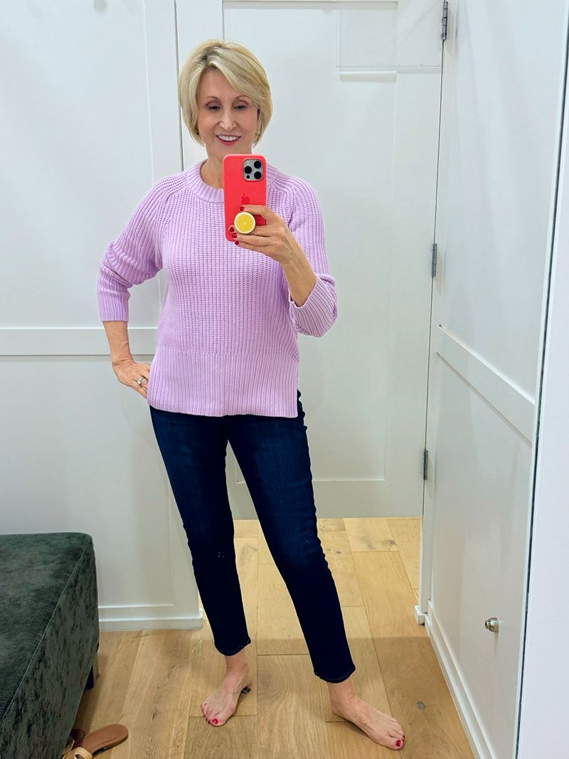 lilac tunic sweater