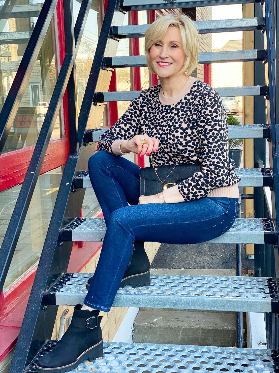 animal print fall outfit