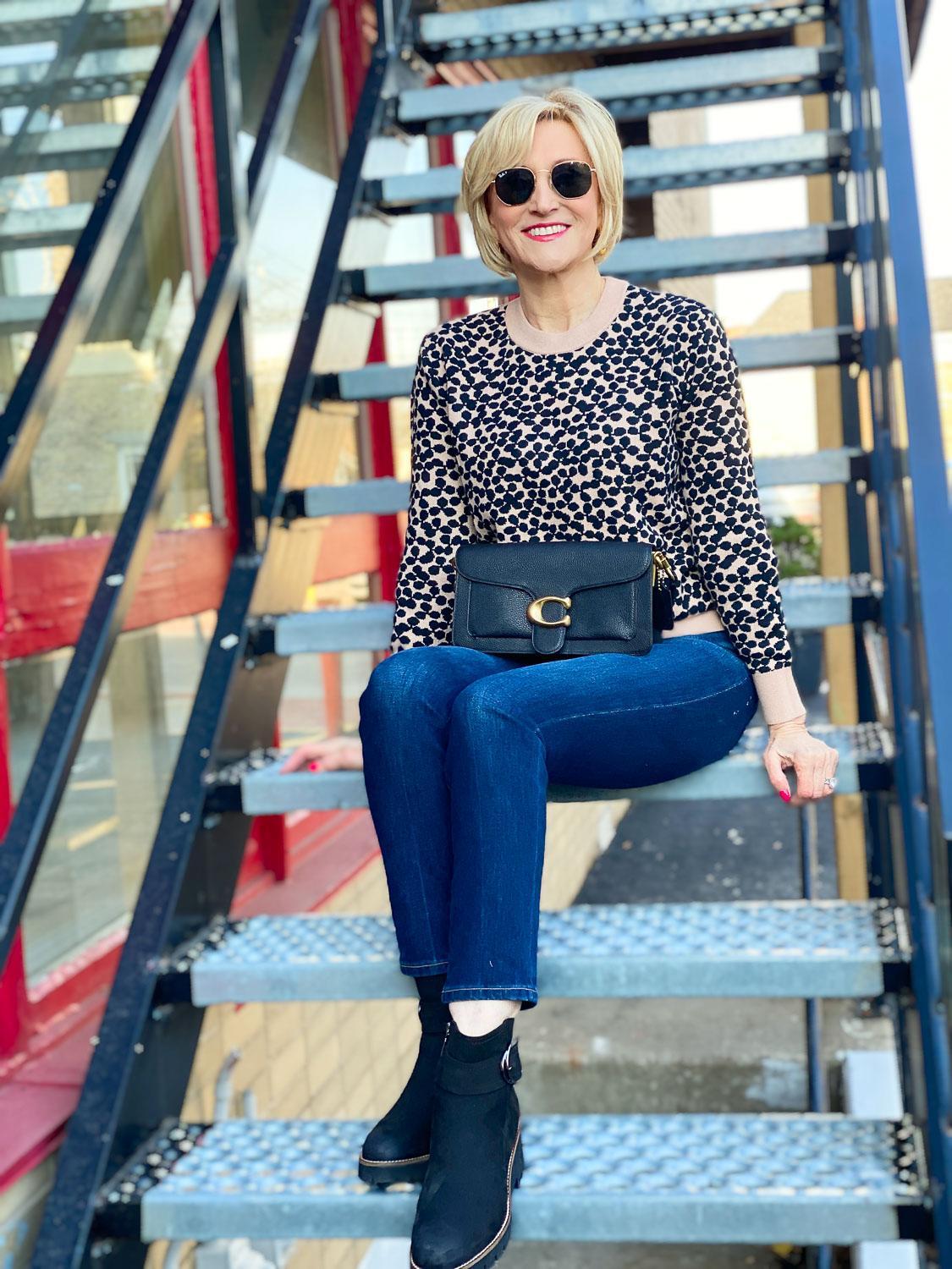 lug sole boots leopard sweater | What to Wear with Lug Sole Boots