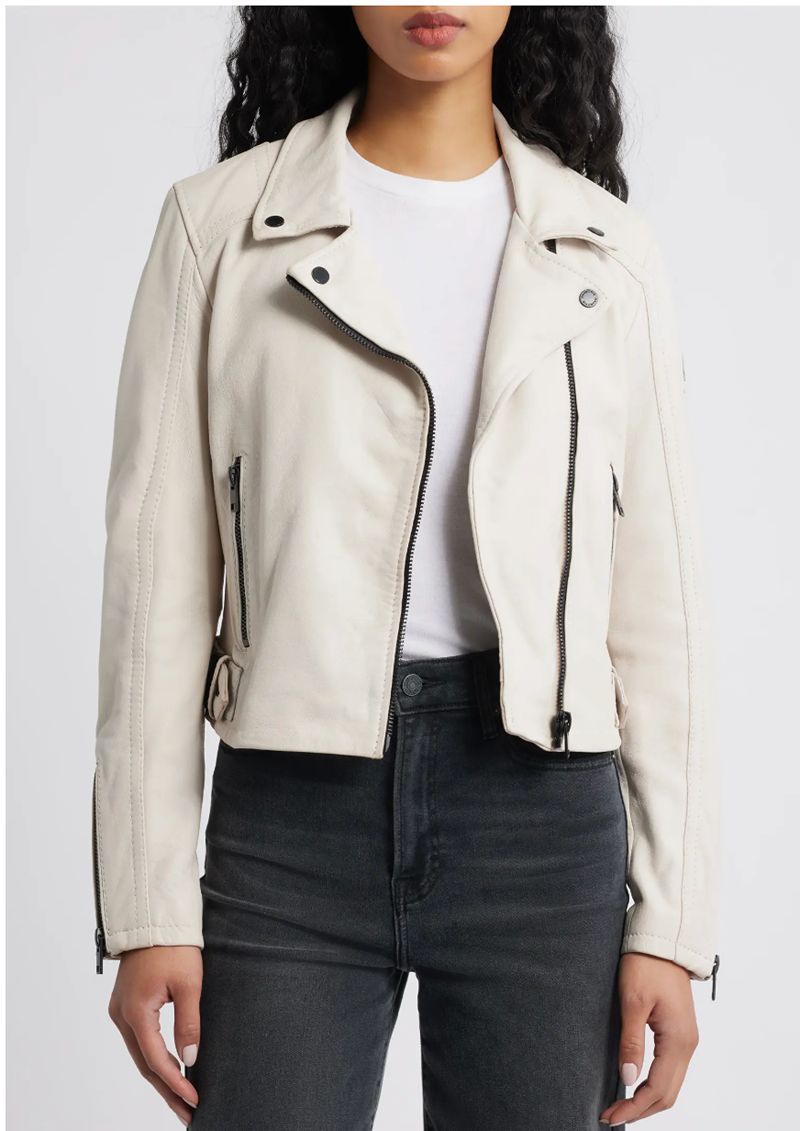 off white moto jacket