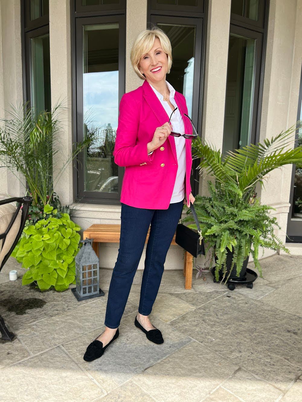 pink jacket