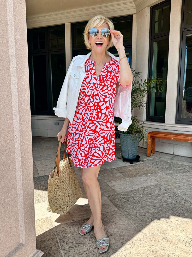 red sundress