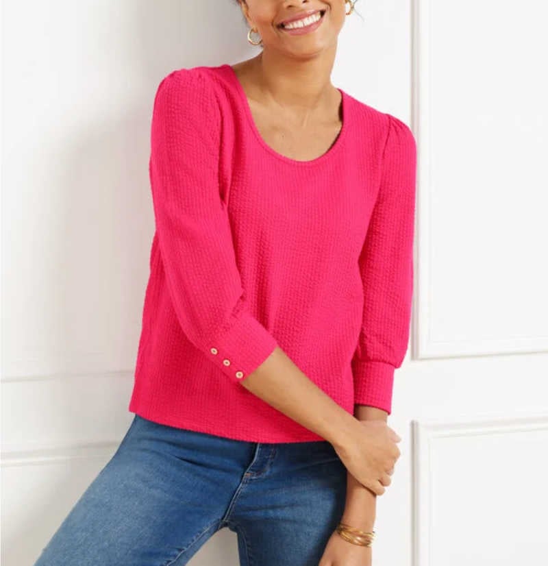 rosy pink top