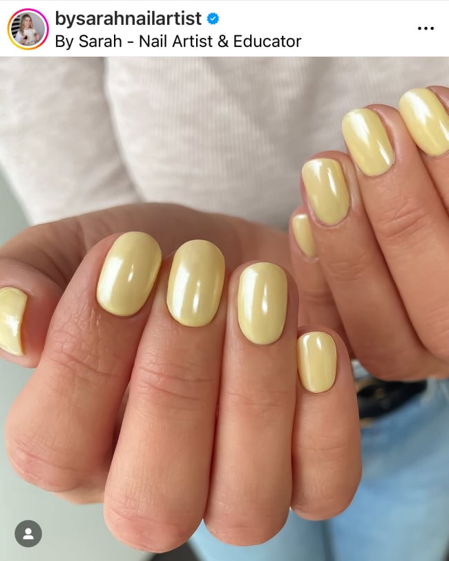 butter yellow nail polish trend