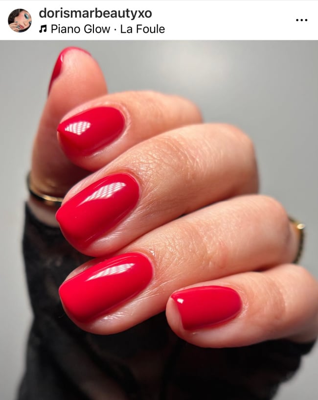 classic red nail polish trend