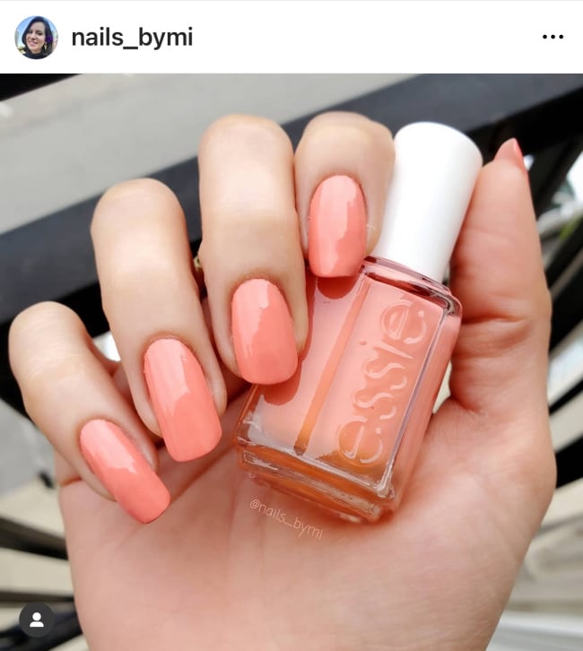 soft coral nail polish trend