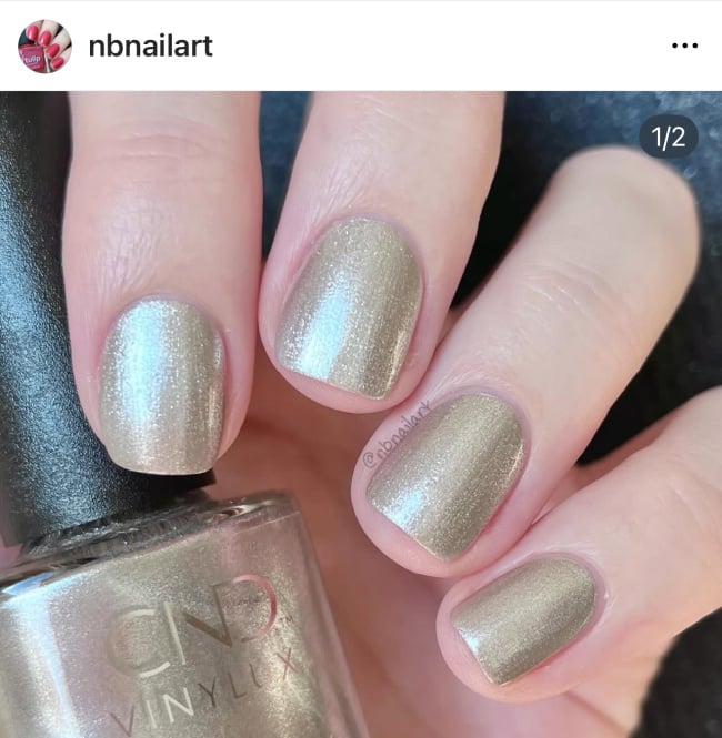 champagne shimmer nail polish trend