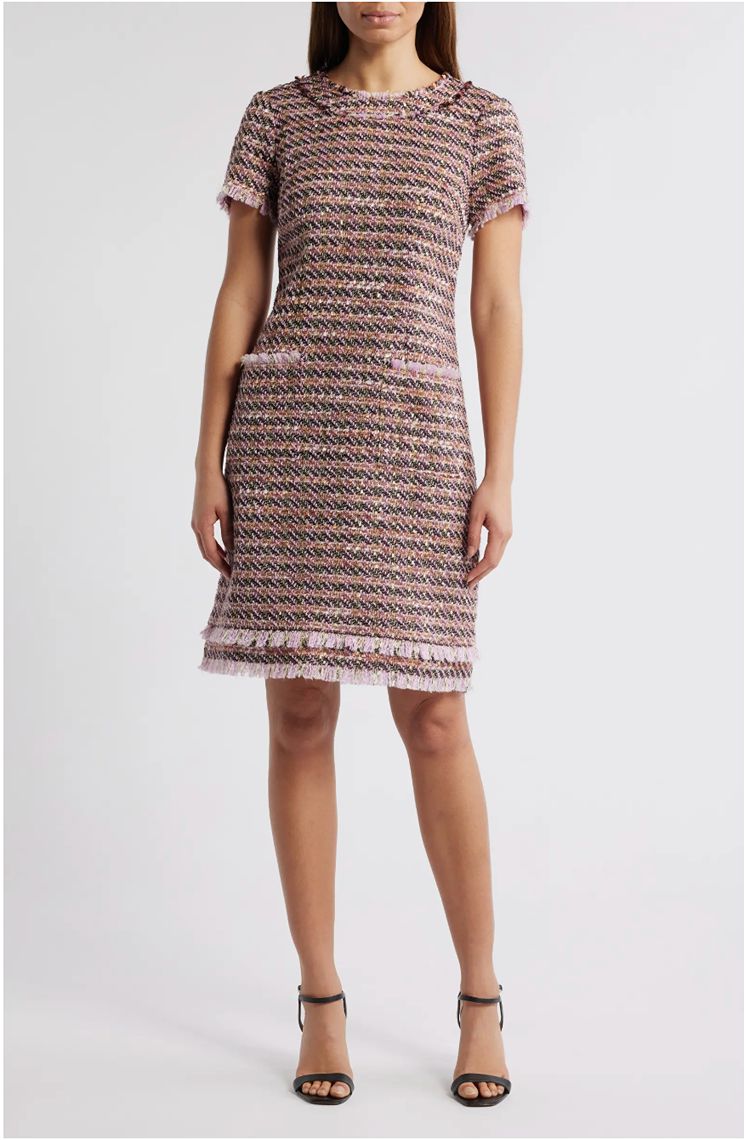 tweed shift dress bridal shower