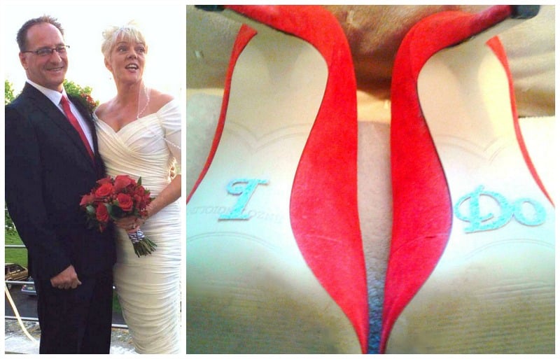 wedding red shoes