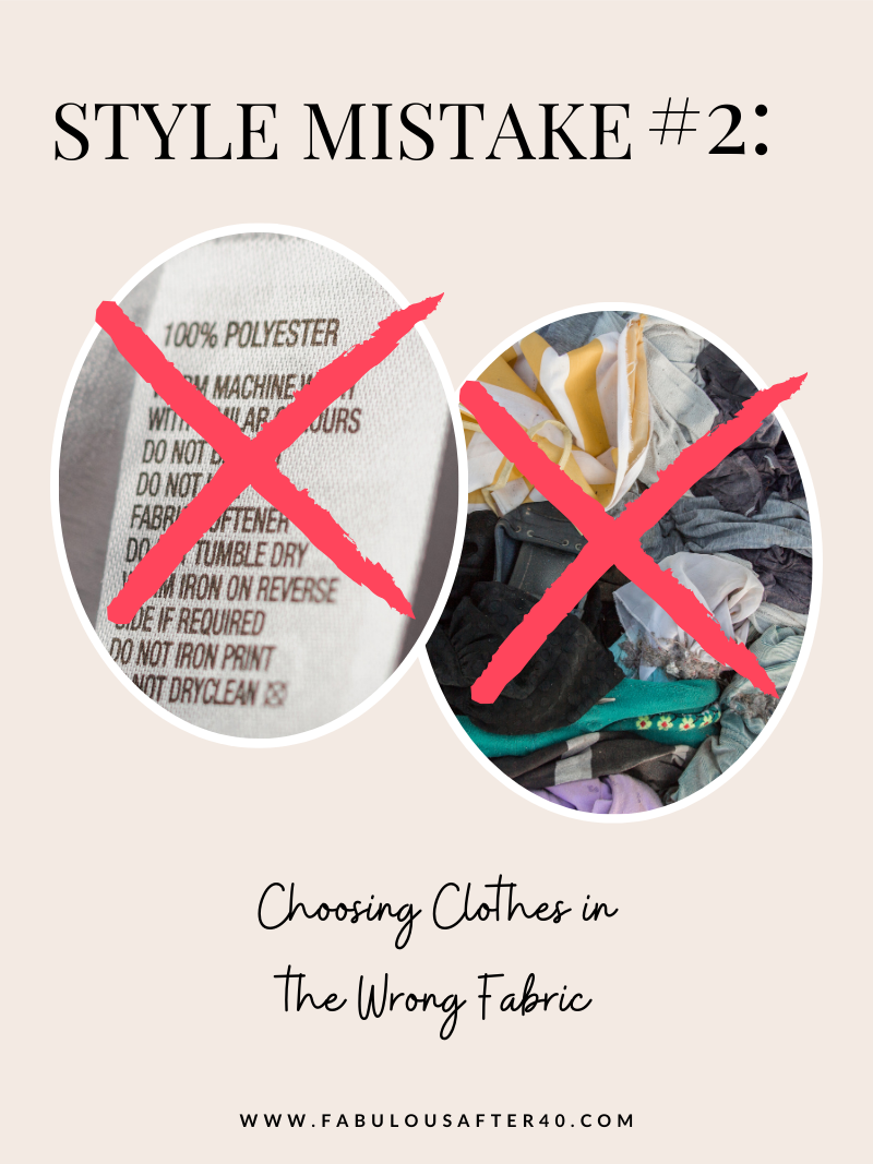 SUMMER STYLE MISTAKE, CHOOSING THE WRONG FABRIC, PICK COOL NATURAL FABRICS TO KEEP YOU COOL OVER 40