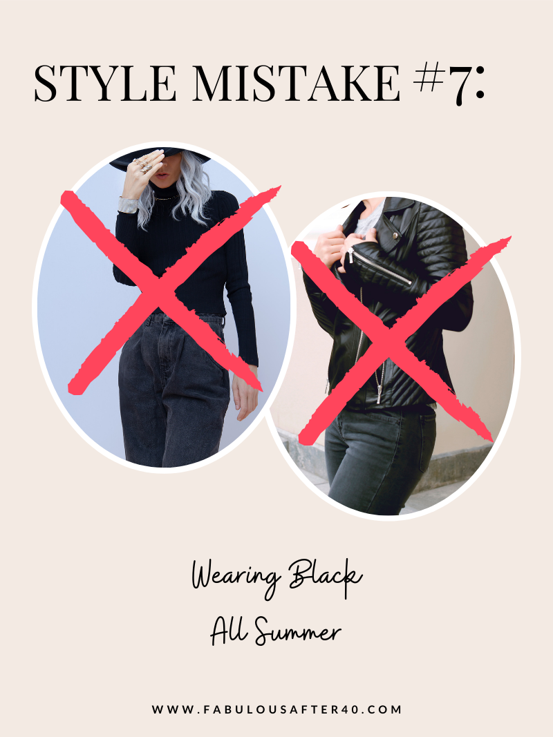 wearing black all summer style mistake