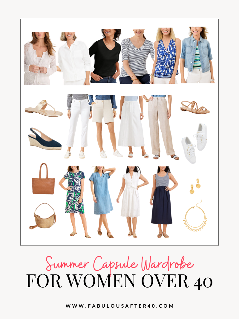 SUMMER CAPSULE WARDROBE WOMEN OVER 40