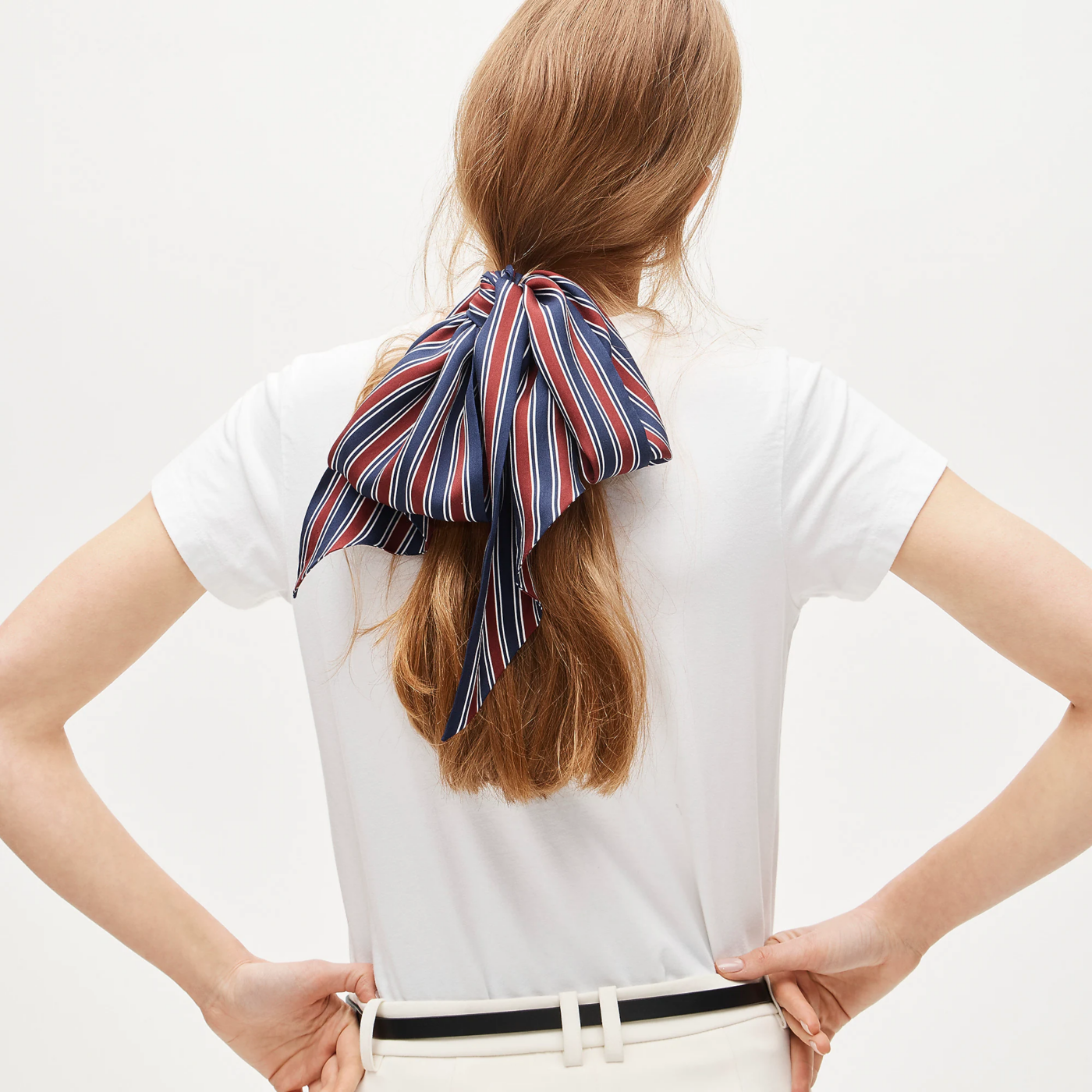 Striped Silk Scarf