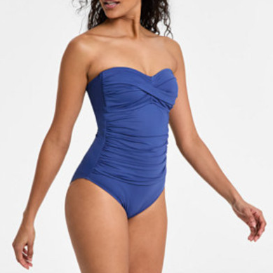 STRAPLESS BANDEAU STYLE SWIMSUIT BATHING SUIT FOR VACATION