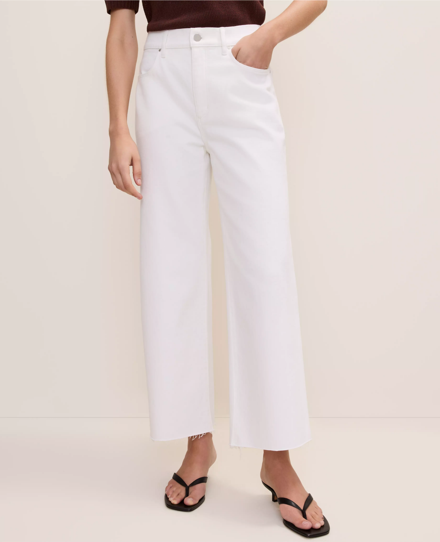 Best Trending White Jeans for 2026: Ann Taylor Wide Leg Crop Jeans