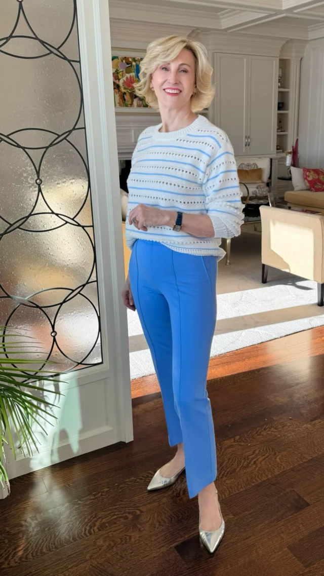 There’s something about an easy, open knit sweater that just works every time 🤍 I paired this one from @anntaylor with my go-to blue pants from @spanx (the kind that feel like loungewear but look put together 🙌) and added a little shine with silver pumps for that “effortless but still polished” vibe.

It’s one of those outfits that takes zero overthinking but somehow makes you feel like you’ve got it all together… even on the busiest days ✨

Comment SHOP below to receive a DM with the link to this post on my LTK ⬇ 
https://liketk.it/67tbR

#anntaylor #spanx #spanxpartner #over50style #over50andfabulous